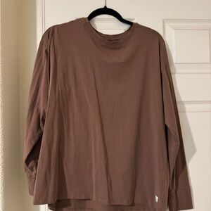 Vuori Feather Tee Women’s Brown Long Sleeve Shirt